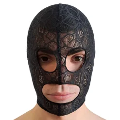 Cagoule Dentelle Florale Noire