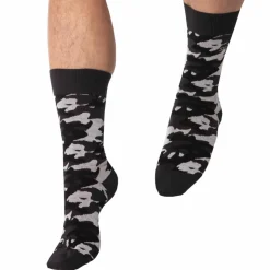 Chaussettes Basses Coton Camouflage Grises