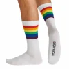 Chaussettes Coton Rayures Arc-en-Ciel