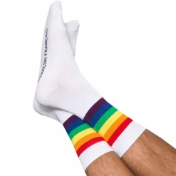 Chaussettes Coton Rayures Arc-en-Ciel