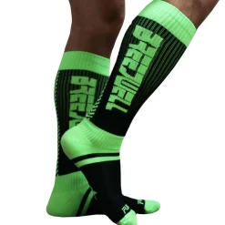 Chaussettes Hautes Eternity Vert Fluo - Noir