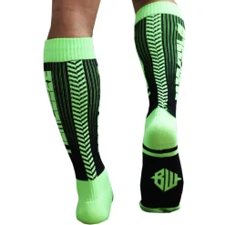 Chaussettes Hautes Eternity Vert Fluo - Noir