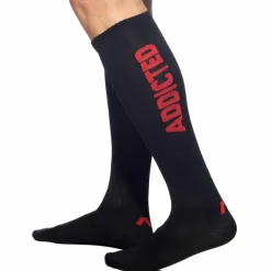 Chaussettes Hautes Fetish - Noir - Rouge