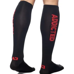 Chaussettes Hautes Fetish - Noir - Rouge