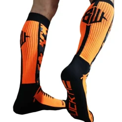 Chaussettes Hautes Neo Camo Orange Fluo