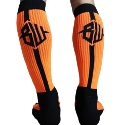 Chaussettes Hautes Neo Camo Orange Fluo