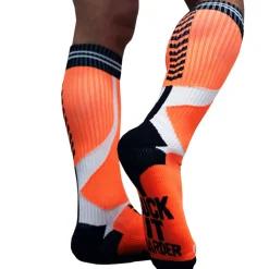 Chaussettes Hautes Sucker Orange Fluo