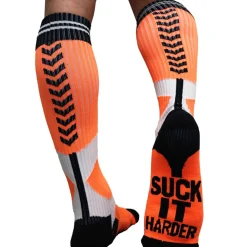 Chaussettes Hautes Sucker Orange Fluo