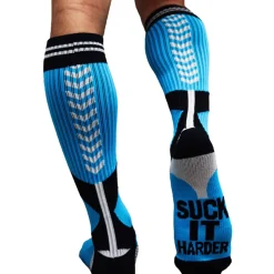 Chaussettes Hautes Sucker Bleu Turquoise