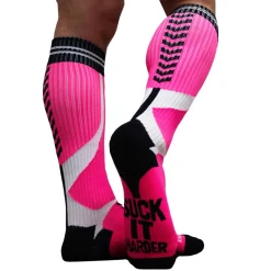 Chaussettes Hautes Sucker Rose Fluo