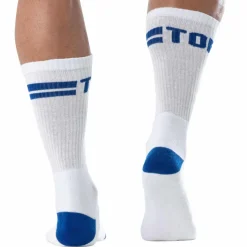 Chaussettes Sport Blanc - Bleu