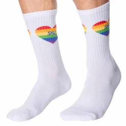 Chaussettes Sport Cœurs Rainbow