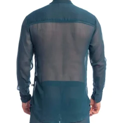 Chemise Tunique Chantilly Bleu Paon