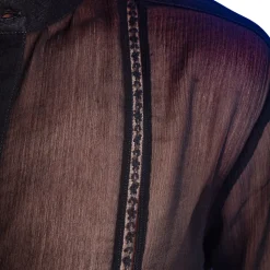 Chemise Tunique Chantilly Noire