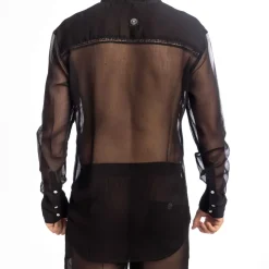 Chemise Tunique Chantilly Noire