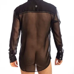 Chemise Tunique Chantilly Noire