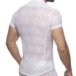 Chemisette Dentelle Florale Blanche