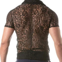 Chemisette en Dentelle Noire