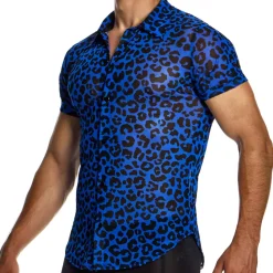 Chemisette Léopard Bleue