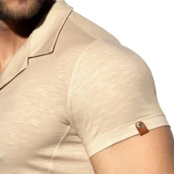 Chemisette Slim Fit Microfibre Beige