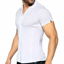 Chemisette Slim Fit Microfibre Blanche