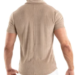 Chemisette Velours Côtelé Beige