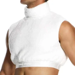 Crop Top Fourrure Blanc
