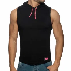 Débardeur à Capuche Bande Logo Noir