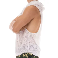 Débardeur à Capuche Samuel Blanc