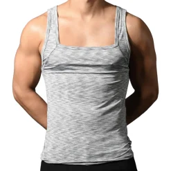 Débardeur Col Carré Vibe Gris Chiné