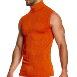 Débardeur Col Roulé Curved Orange