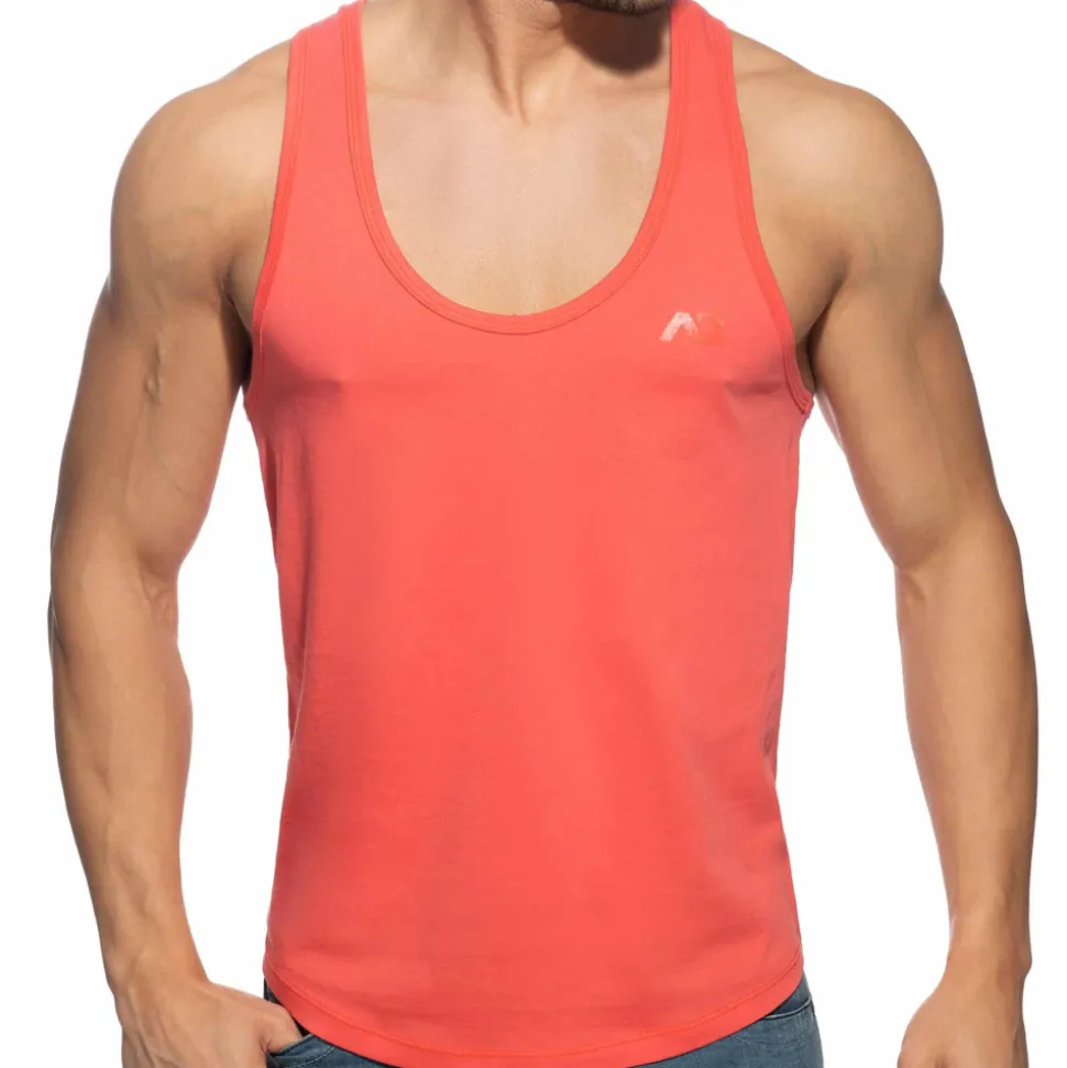 Débardeur Col U Coton Corail