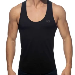 Débardeur Col U Coton Noir