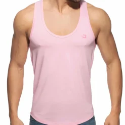 Débardeur Col U Coton Rose