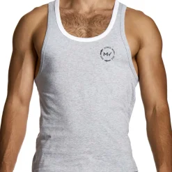 Débardeur Coton Athletic Gris Chiné