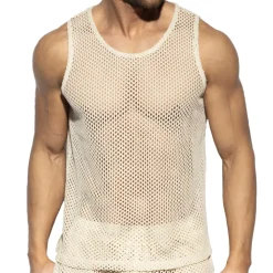 Débardeur Crochet Beige