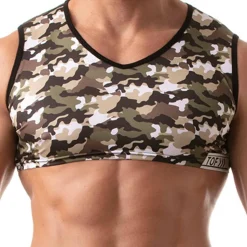 Débardeur Crop Iconic Camouflage Kaki