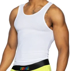 Débardeur Côtelé Blanc