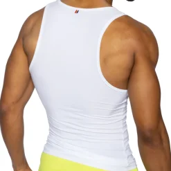 Débardeur Côtelé Blanc