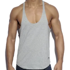 Débardeur Fitness Uni Gris