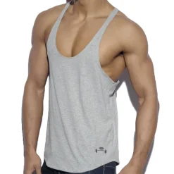 Débardeur Fitness Uni Gris