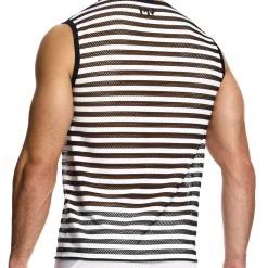 Débardeur Full Striped Through Rayé Noir - Blanc