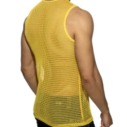 Débardeur Maille Ajourée - Jaune