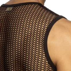 Débardeur Maille Ajourée - Marron