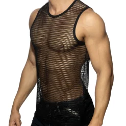 Débardeur Maille Ajourée - Noir