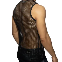 Débardeur Maille Ajourée - Noir