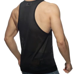 Débardeur Poche Contrastée - Noir - Blanc