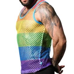Débardeur Pride Mesh Arc-en-Ciel