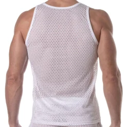 Débardeur See Through Mesh Blanc