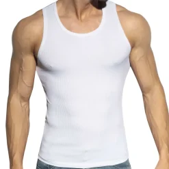 Débardeur Sport Recycled Rib Blanc